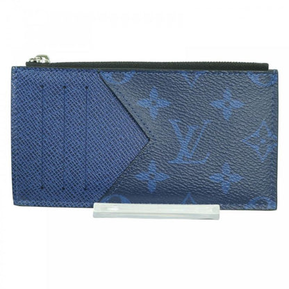 Louis Vuitton Men's Taiga Lama Coin Card Holder Coin Case Wallet Monogram Blue