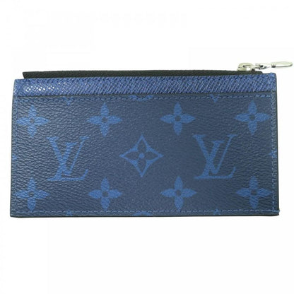 Louis Vuitton Men's Taiga Lama Coin Card Holder Coin Case Wallet Monogram Blue