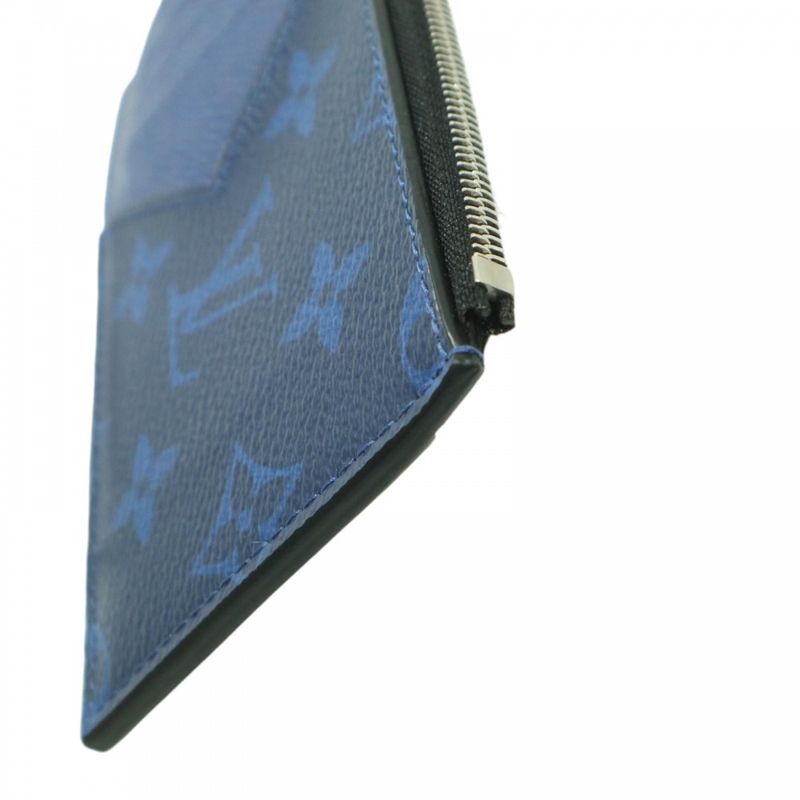 Louis Vuitton Men's Taiga Lama Coin Card Holder Coin Case Wallet Monogram Blue