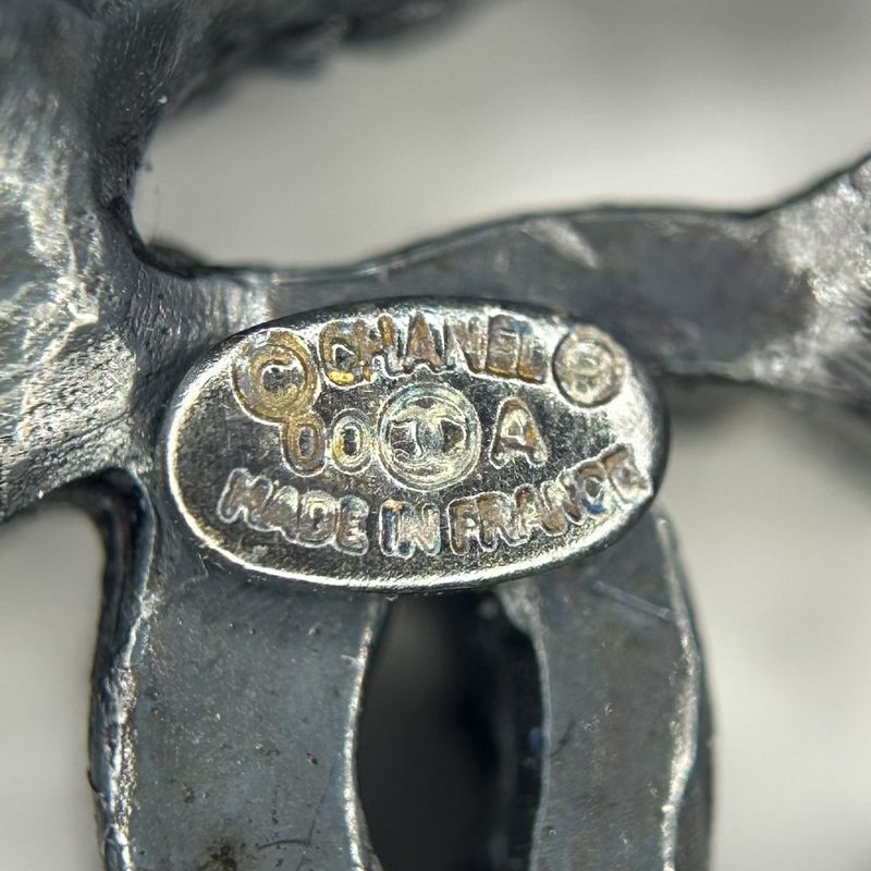 Chanel Brooch Ladies Rose Coco Mark Accessories Coco Vintage Chanel Rhinestone