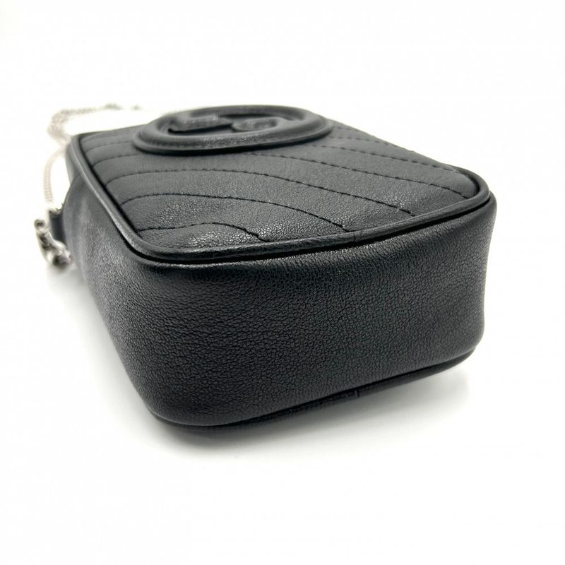 Gucci Shoulder Bag Women's GG Blonde Chain Pochette Shoulder Crossbody Small