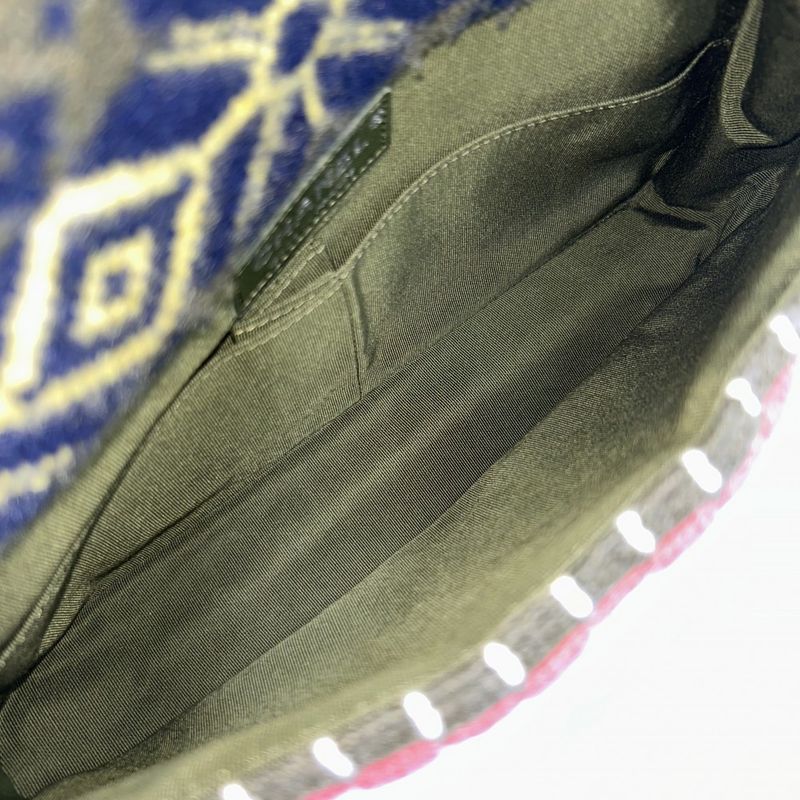 Chanel Shoulder Bag Women's Nordic Pattern W Chain Shoulder Crossbody Coco Mark