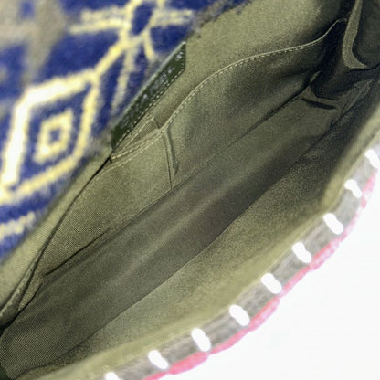 Chanel Shoulder Bag Women's Nordic Pattern W Chain Shoulder Crossbody Coco Mark