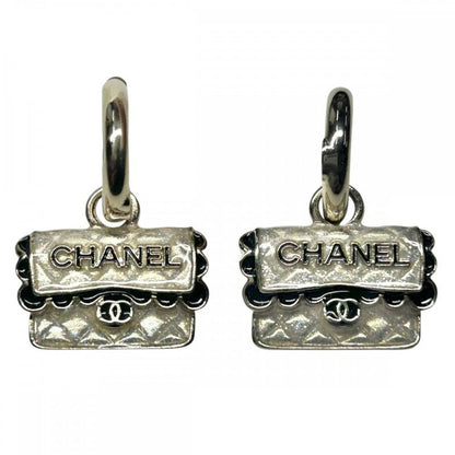 Chanel Earrings Women's Hoop Matelasse Accessories Swing Coco Back Motif Lame