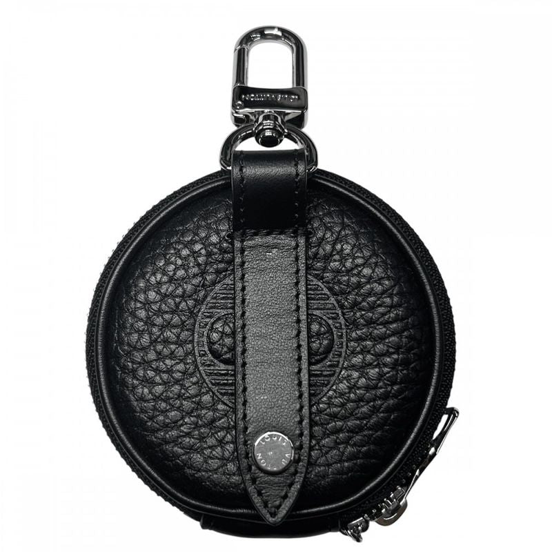 Louis Vuitton Coin Case Men's Taurillon Shadow Porte Cles Round Pouch Coin