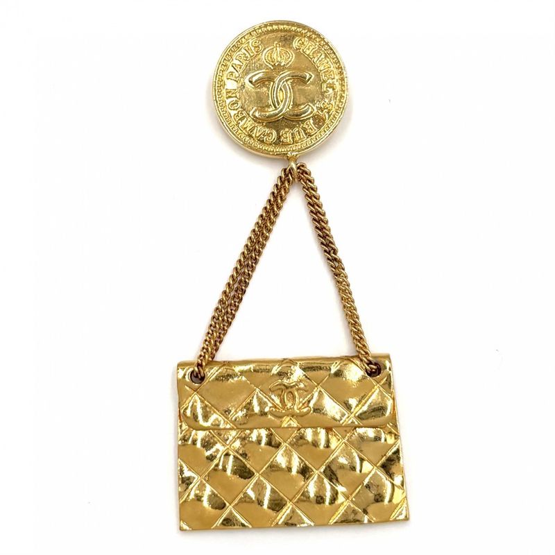 Chanel Brooch Ladies Matelasse Bag Motif Swing Coco Mark Coco Accessory Vintage