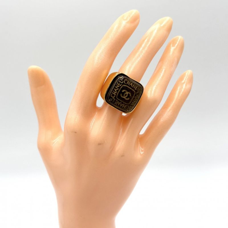 Chanel Ring Women's Ring Coco Mark Coco Accessory Chanel GP Color Stone Approx
