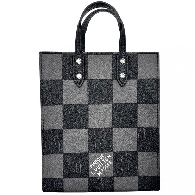 Louis Vuitton 2-Way Men's Damier Checkerboard Sac Plat XS Handbag Shoulder Bag