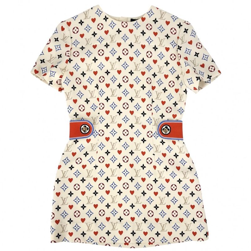 Louis Vuitton Dress Women's Game On Monogram Heart Total Short Sleeve Clothing