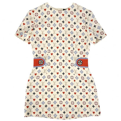 Louis Vuitton Dress Women's Game On Monogram Heart Total Short Sleeve Clothing