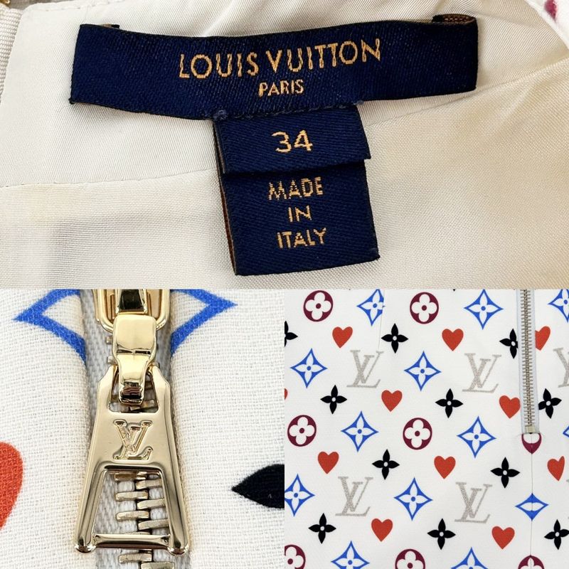 Louis Vuitton Dress Women's Game On Monogram Heart Total Short Sleeve Clothing