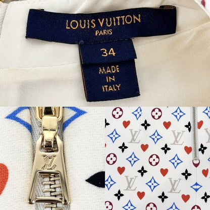 Louis Vuitton Dress Women's Game On Monogram Heart Total Short Sleeve Clothing