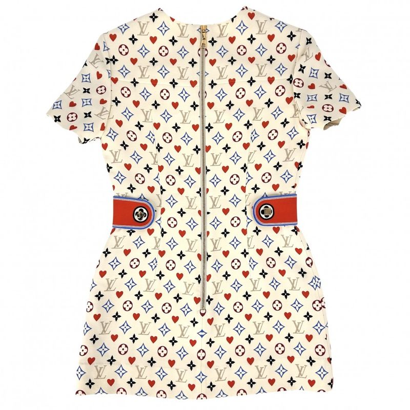 Louis Vuitton Dress Women's Game On Monogram Heart Total Short Sleeve Clothing