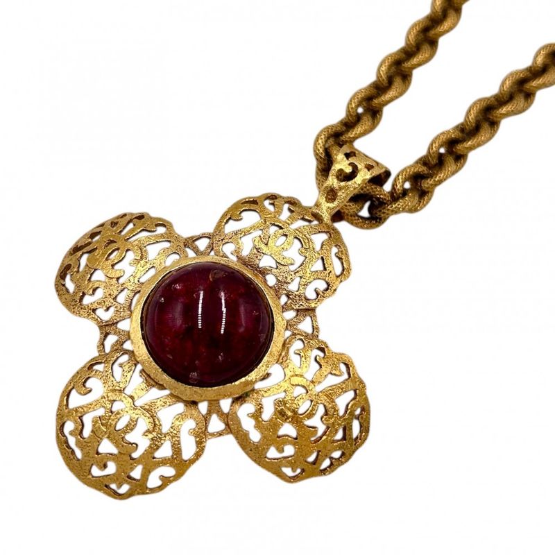 Chanel Necklace Women Pendant Gripore Long Necklace Vintage Coco Mark Accessorie