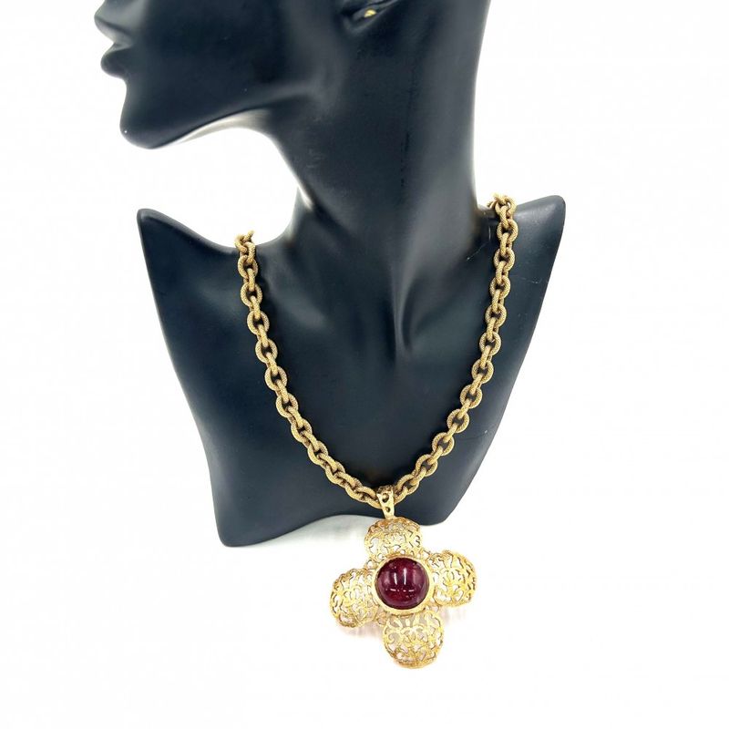 Chanel Necklace Women Pendant Gripore Long Necklace Vintage Coco Mark Accessorie