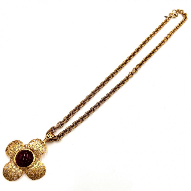 Chanel Necklace Women Pendant Gripore Long Necklace Vintage Coco Mark Accessorie