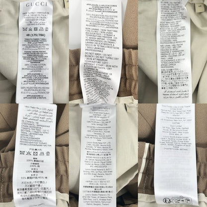 Gucci Bottoms Men's Trouser Pants GG Patch Trousers Apparel Clothing Gucci 48