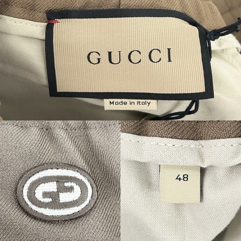 Gucci Bottoms Men's Trouser Pants GG Patch Trousers Apparel Clothing Gucci 48