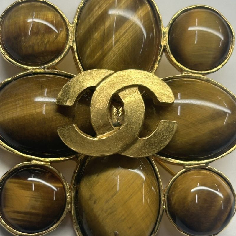 Chanel Brooch Ladies Coco Mark Coco Accessories Taiga Eye Vintage Chanel GP 95A