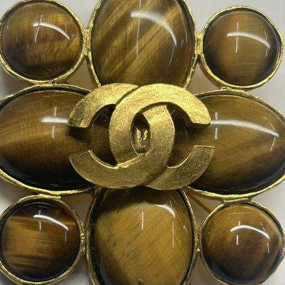Chanel Brooch Ladies Coco Mark Coco Accessories Taiga Eye Vintage Chanel GP 95A