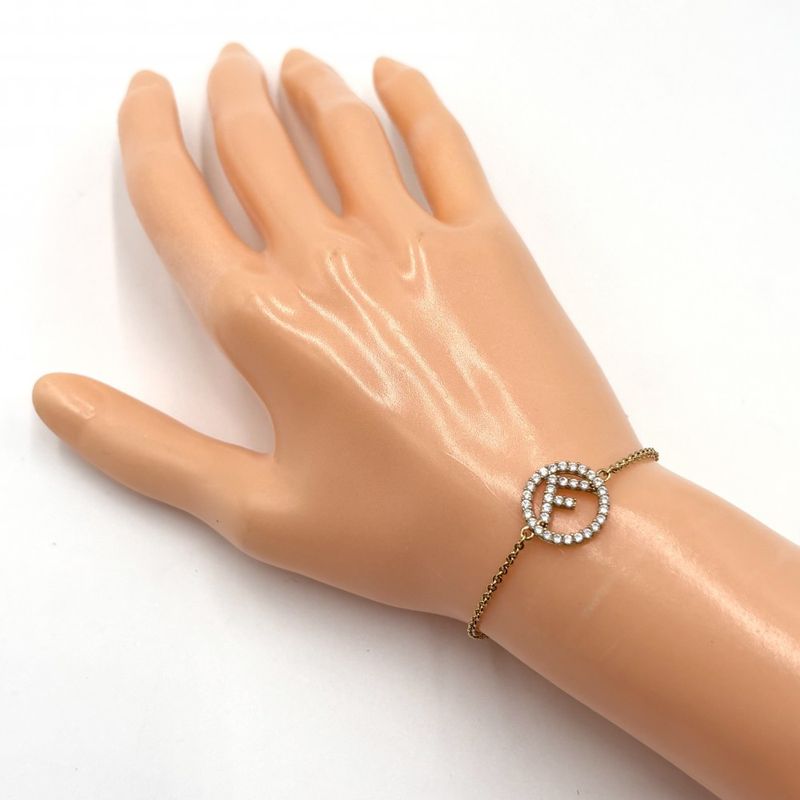 Fendi Bracelet Womens Fs Accessories With Adjuster Brass Zirconia