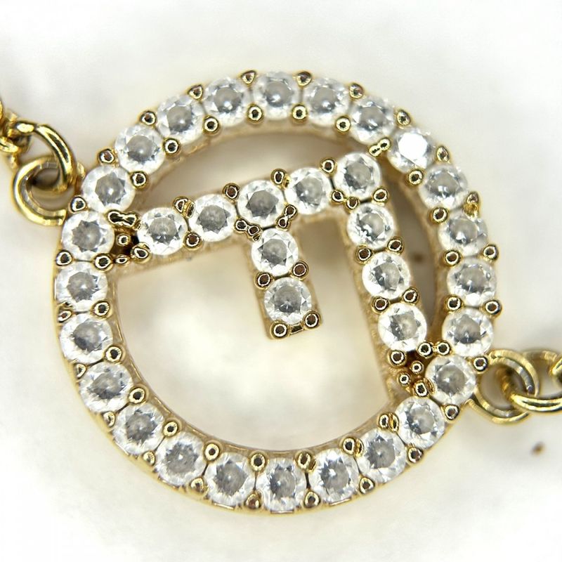 Fendi Bracelet Womens Fs Accessories With Adjuster Brass Zirconia
