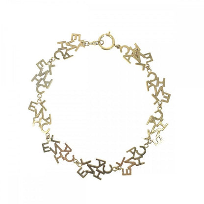 Chanel Necklace Women's Logo Vintage Accessories Chanel GP Gold Approx 44.7g