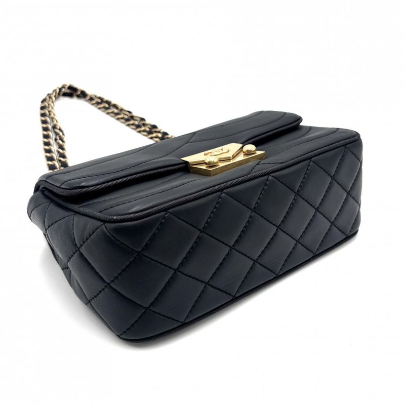 Chanel 2WAY Ladies Double Chain Wave Stitching Shoulder Bag Handbag Shoulder