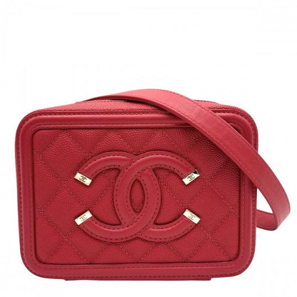 Chanel Shoulder Bag Women Matelasse CC Filigree Vanity Bag Mini Pochette