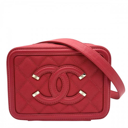 Chanel Shoulder Bag Women Matelasse CC Filigree Vanity Bag Mini Pochette