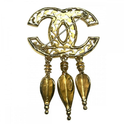 Chanel Brooch Ladies Coco Mark Swing Vintage Accessories Coco Chanel GP 95A