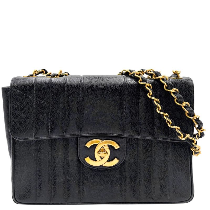 Chanel Shoulder Bag Women Mademoiselle Double Chain Coco Mark Turnlock Shoulder
