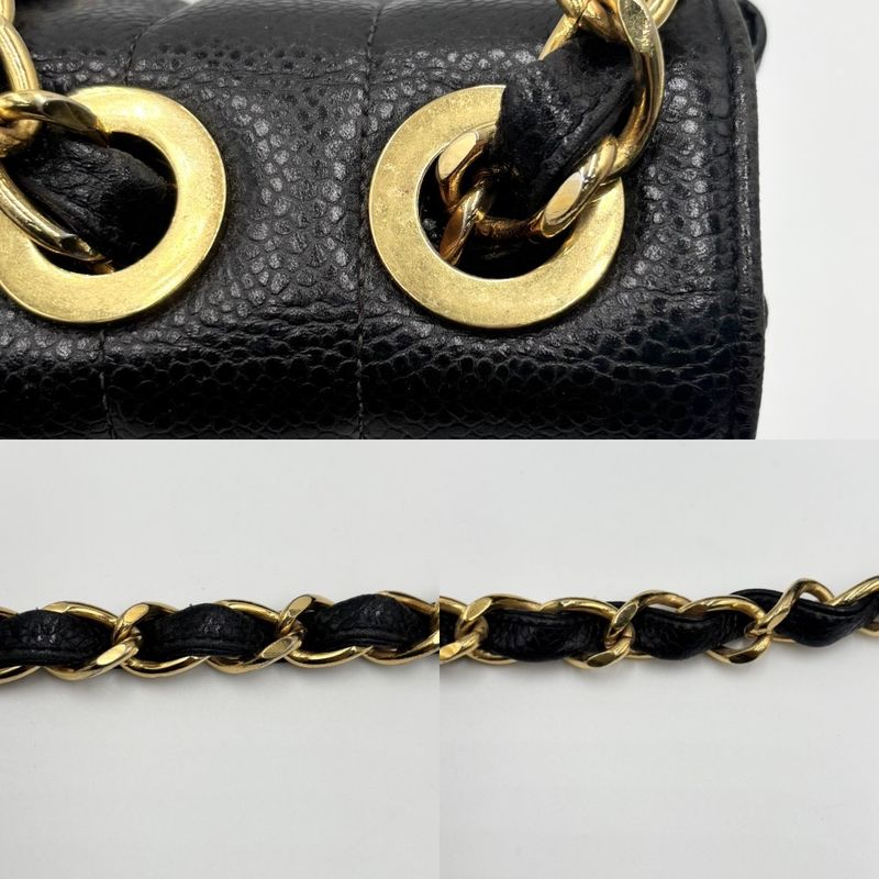 Chanel Shoulder Bag Women Mademoiselle Double Chain Coco Mark Turnlock Shoulder
