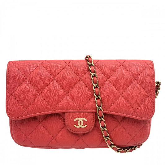 Chanel Chain Wallet Women Matelasse Shoulder Pouch Shoulder Crossbody Coco Mark
