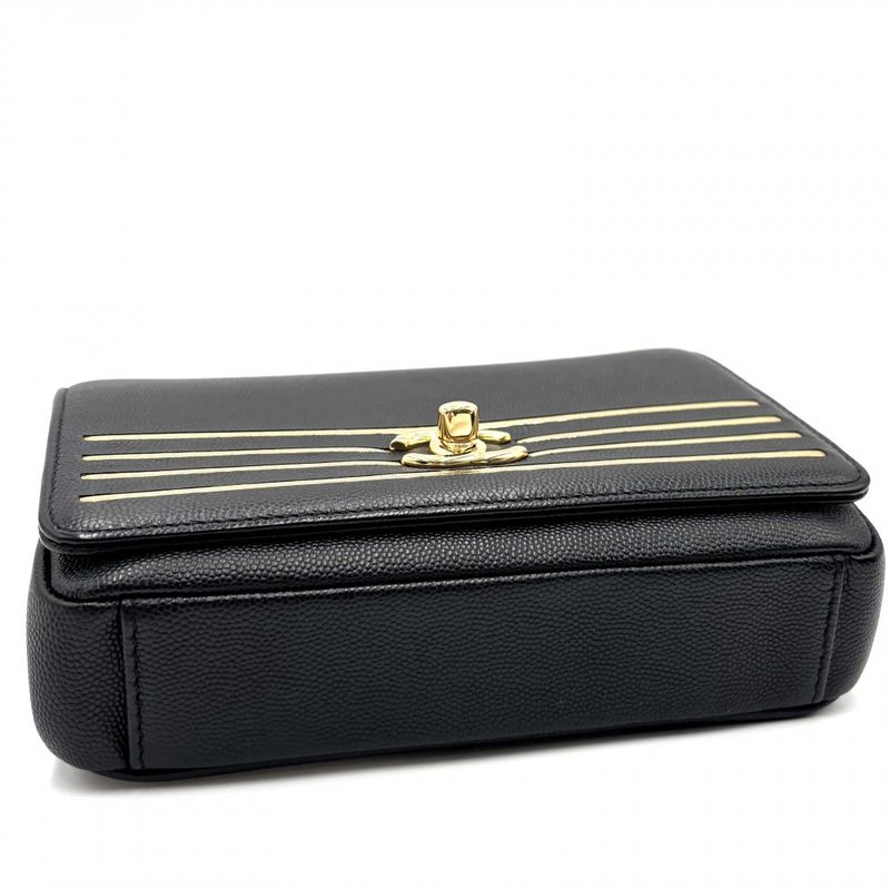 Chanel Waist Bag Women Body Bag Small Turnlock Coco Mark Bag Chanel Caviar Skin