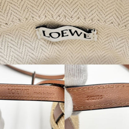 Loewe Shoulder Bag Women's Anagram Beehive Bamboo Bag Basket Shoulder Beige Bag