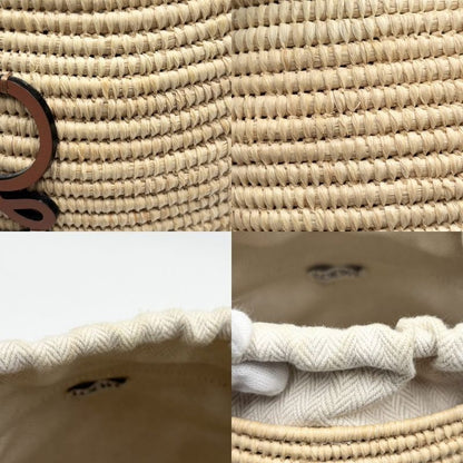 Loewe Shoulder Bag Women's Anagram Beehive Bamboo Bag Basket Shoulder Beige Bag