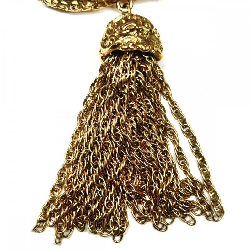 Chanel Brooch Ladies Magma Coco Mark Coco Accessories Fringe Lava Vintage