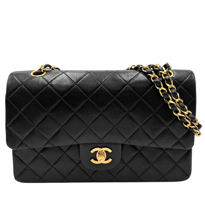 Chanel Shoulder Bag Women Matelasse 25 Double Chain Double Flap Shoulder