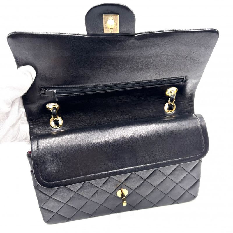 Chanel Shoulder Bag Women Matelasse 25 Double Chain Double Flap Shoulder