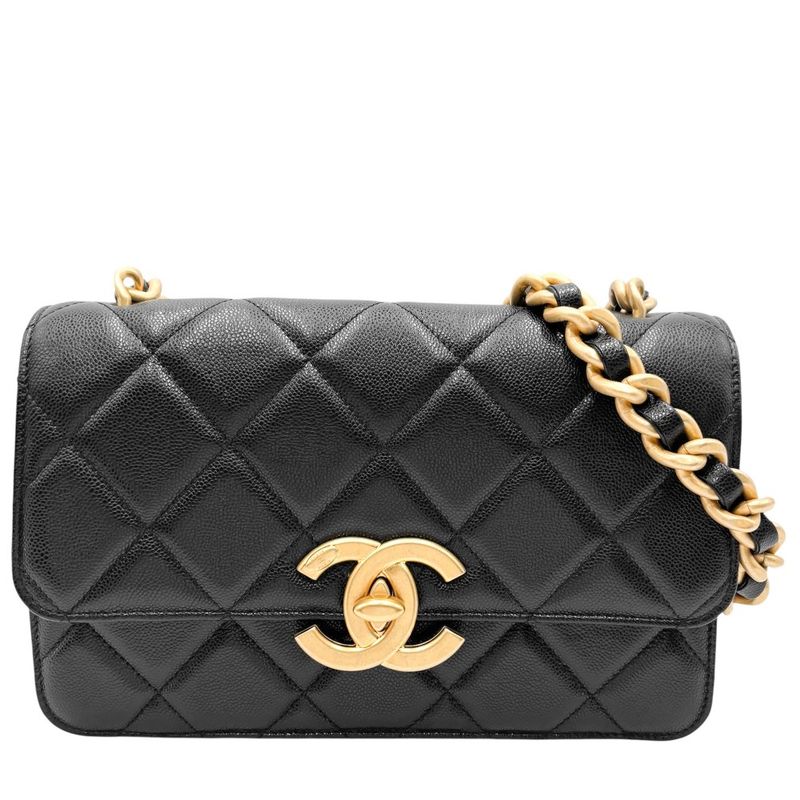 Chanel Shoulder Bag Women Matelasse Coco Mark Turnlock Shoulder Crossbody Coco