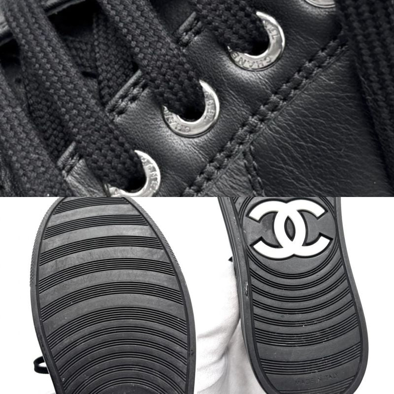 Chanel Shoes Coco Mark Sneakers Low Cut Logo Size 35 Approx 22 cm