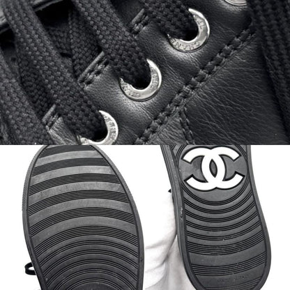 Chanel Shoes Coco Mark Sneakers Low Cut Logo Size 35 Approx 22 cm