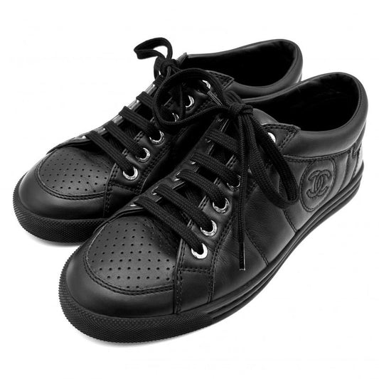 Chanel Shoes Women's Coco Mark Sneakers Low Cut Logo Coco Size 35 Approx 22cm