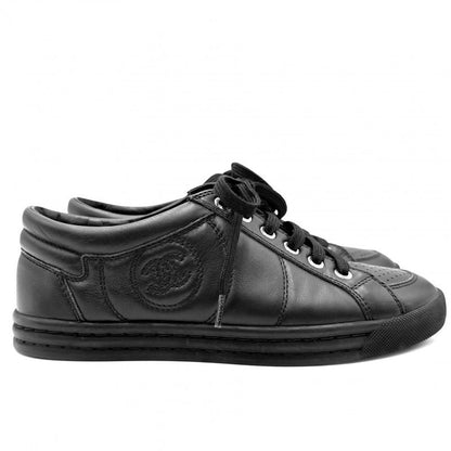 Chanel Shoes Coco Mark Sneakers Low Cut Logo Size 35 Approx 22 cm