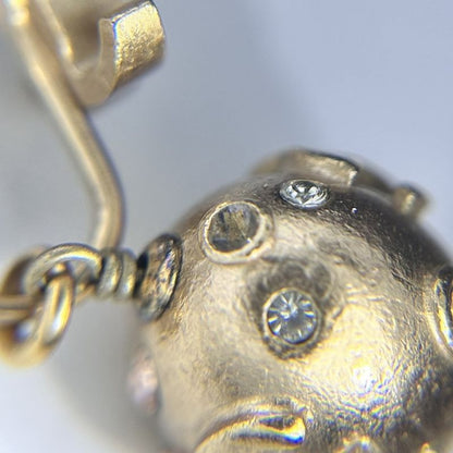Chanel Single Earring Coco Mark Swing Accessory Vintage GP Rhinestone
