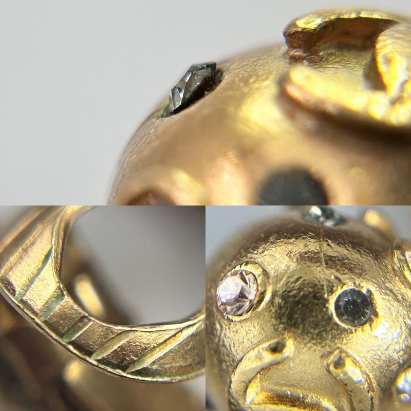 Chanel Earring Ladies Coco Mark Swing Accessory Vintage Chanel GP Rhinestone