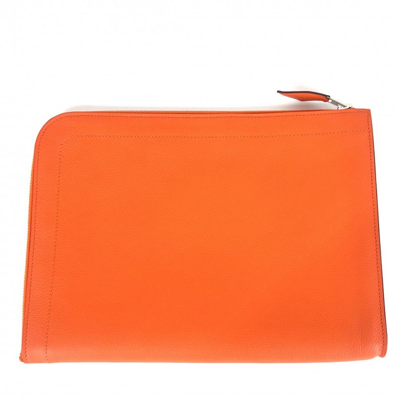 Hermes Clutch Bag Unisex Zip Tablet Second Bag Pouch Men Ladies Hermes □R