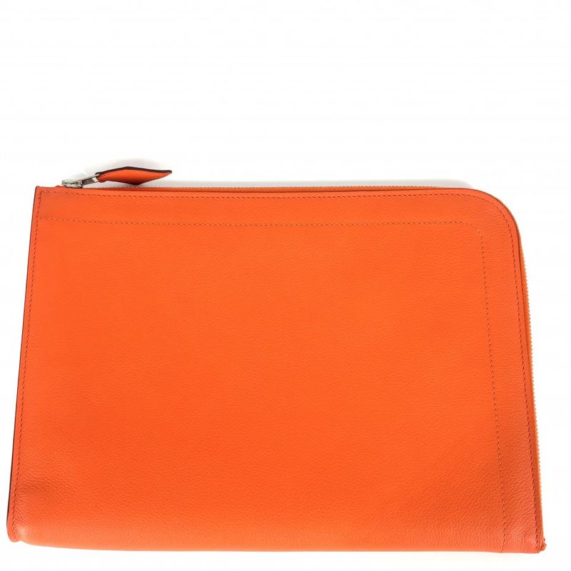 Hermes Clutch Bag Unisex Zip Tablet Second Bag Pouch Men Ladies Hermes □R