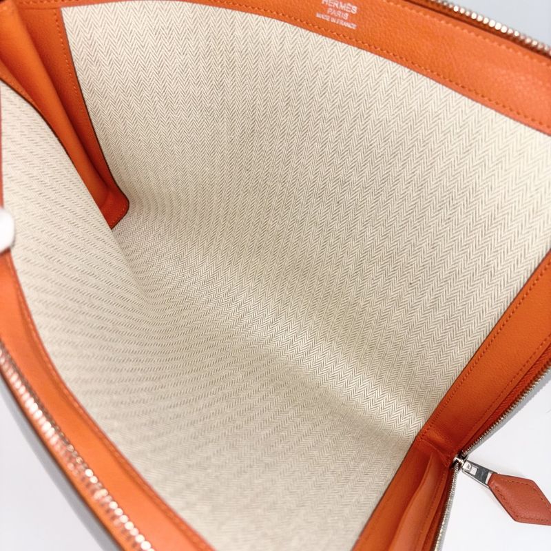 Hermes Clutch Bag Unisex Zip Tablet Second Bag Pouch Men Ladies Hermes □R
